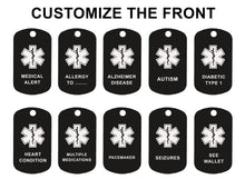 Load image into Gallery viewer, Medical Alert ID Dog Tag Necklace