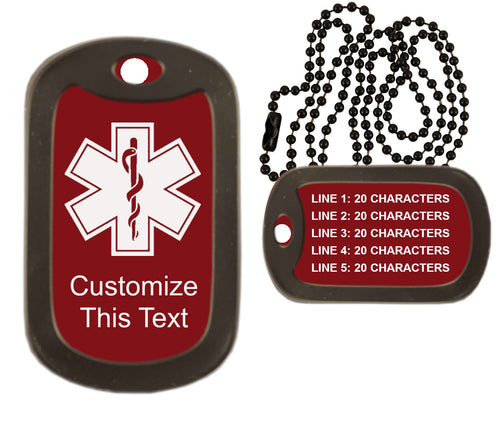 Medical Alert ID Dog Tag Necklace