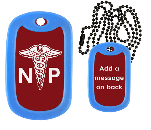 Nurse NP Dog Tag Necklace