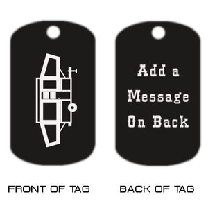 Pop Up Camper Dog Tag Key Chain