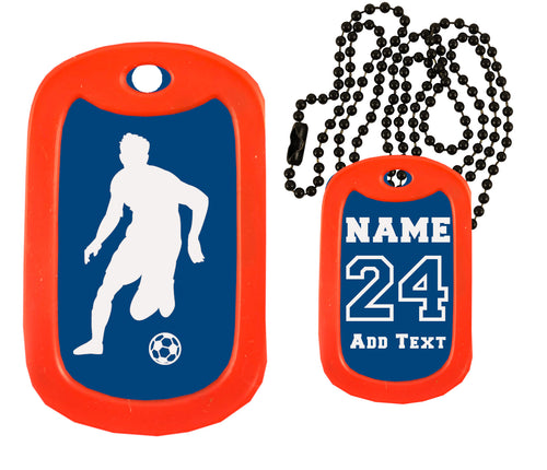 Soccer Dog Tag Necklace