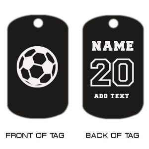 Soccer Dog Tag Necklace