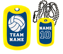 Load image into Gallery viewer, Volleyball Dog Tag Necklace