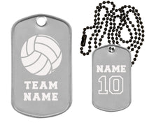 Load image into Gallery viewer, Volleyball Dog Tag Necklace